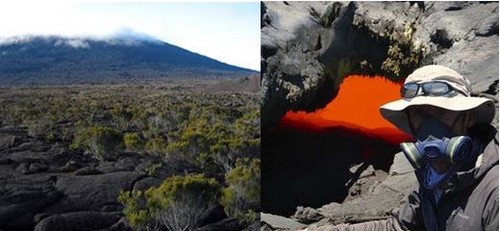 La Réunion - Deuxième éruption du Volcan de la Fournaise.