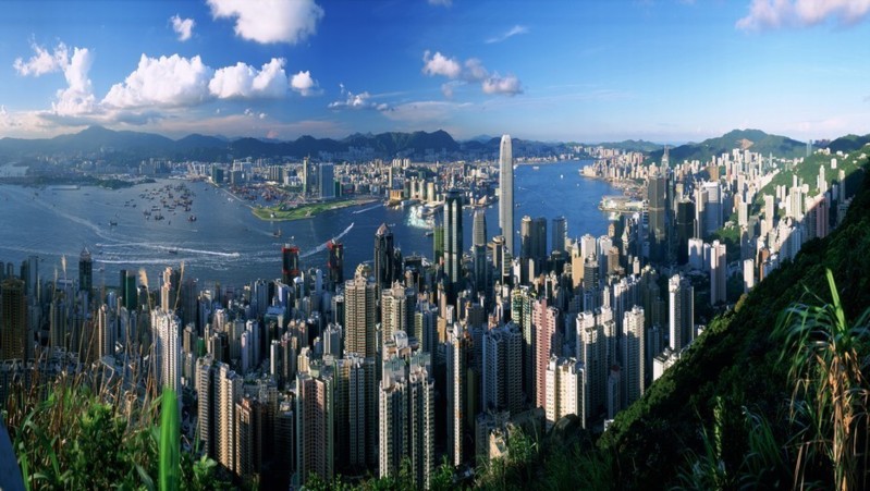 Vue sur la Baie Victoria Peak