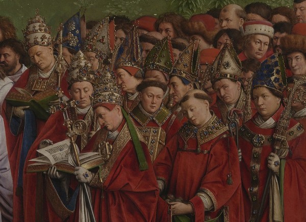Détail de l'Agneau Mystique l'un des grands chef-d'oeuvre du peintre Jan Van Eyck. @ MSK