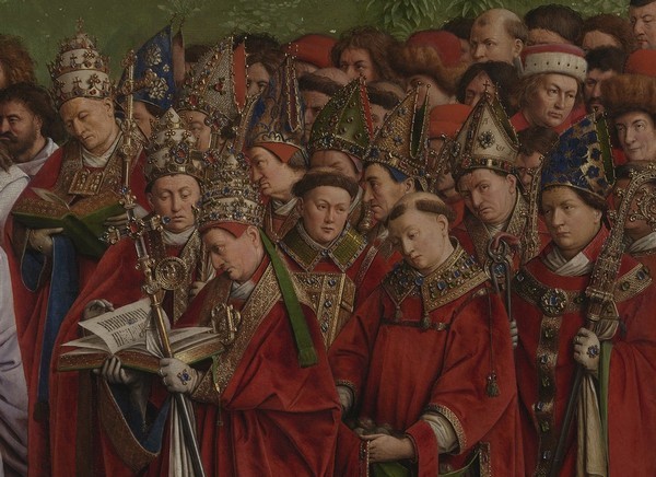 Détail de l'Agneau Mystique l'un des grands chef-d'oeuvre du peintre Jan Van Eyck. @ MSK Détail de l'Agneau Mystique l'un des grands chef-d'oeuvre du peintre Jan Van Eyck. @ MSK