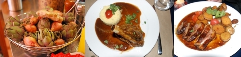 Saveurs fraîcheurs, Souris d'agneau, Magret de canard et ses petits légumes et bananes plantins Saveurs fraîcheurs, Souris d'agneau, Magret de canard et ses petits légumes et bananes plantins