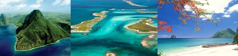 Sainte Lucie, Bahamas, Martinique Plage du Diamant (Copyright Office de tourisme)