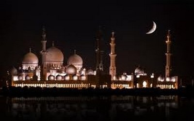 La Mosquée de Cristal la nuit
