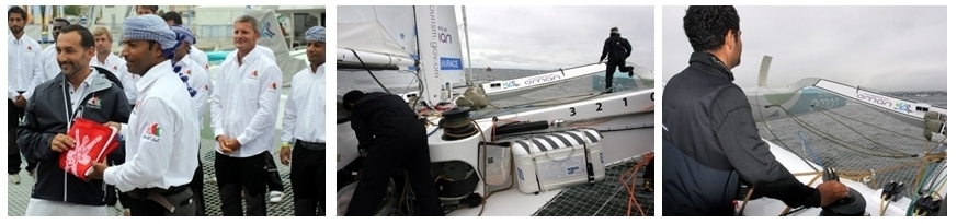 Son Altesse Sayyid Tarik bin Shabib Al Said lors du baptême de Musandam. Les trimarans de la classe MOD 70 sont des références en matière de fiabilité. Son Altesse Sayyid Tarik bin Shabib Al Said lors du baptême de Musandam. Les trimarans de la classe MOD 70 sont des références en matière de fiabilité.