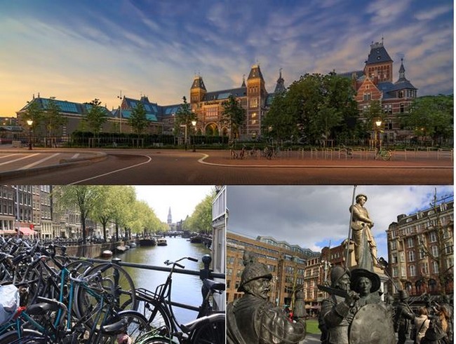 Vues du le Rijksmuseum et de la ville d'Amsterdam@ OT Amsterdam, David Raynal. Vues du le Rijksmuseum et de la ville d'Amsterdam@ OT Amsterdam, David Raynal.