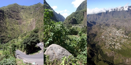La nationale 5 qui mène au cirque de Cilaos est surnommée la route aux 400 virages. La nationale 5 qui mène au cirque de Cilaos est surnommée la route aux 400 virages.