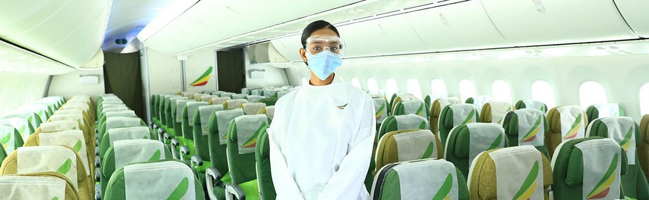Les masques obligatoires à bord... @  DR Ethiopian Airlines
