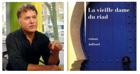 l'écrivain Fouad Laroui, couverture de son livre " La Vieille Dame du Riad"