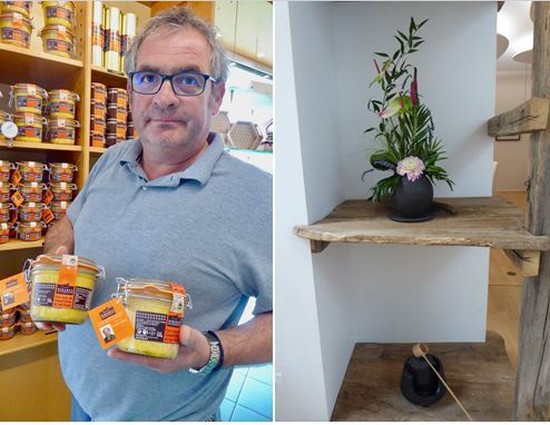 De gauche à droite : Les excellents foies gras de la Maison Biraben et A l'entrée de L'Amateur de Thé le rafiement à la japonaise vous accueille.@ C. Gary De gauche à droite : Les excellents foies gras de la Maison Biraben et A l'entrée de L'Amateur de Thé le rafiement à la japonaise vous accueille.@ C. Gary