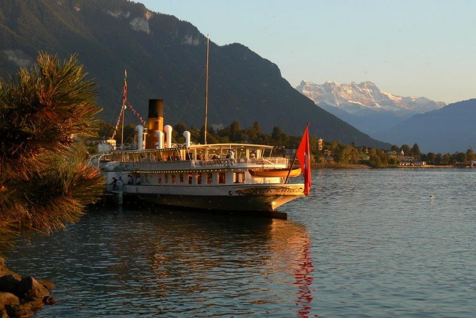 Riviera vaudoise. Le Suisse, bateau à vapeur de la flotte Belle Epoque @ DR