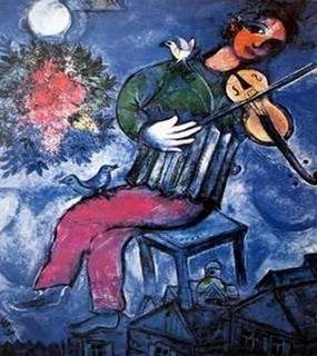 Le violoniste sur le toit peinture de Marc Chagall (1887-1985)