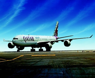 Copyright Qatar Airways - A 340 Copyright Qatar Airways - A 340