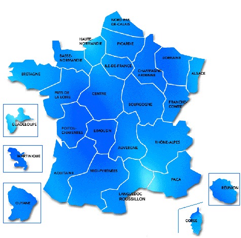 Carte des 116 lycées sur le territoire français