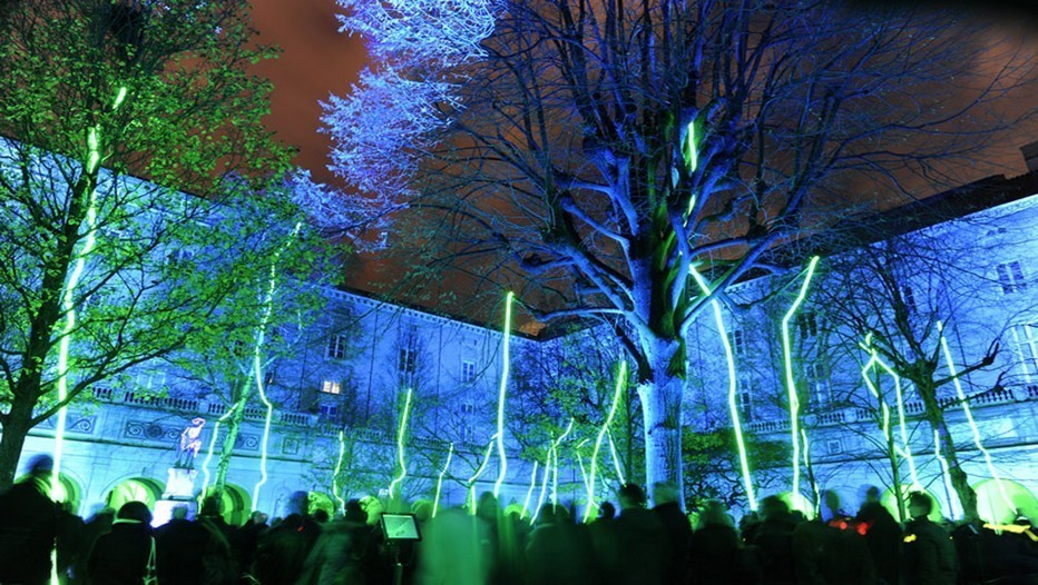 Lyon sous les lumières de la ville