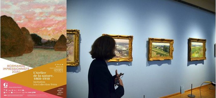 Affiche de l'exposition - Les impressionnistes Américains à Giverny jusqu'au 3 Janvier 2021. @ DR et  David Raynal