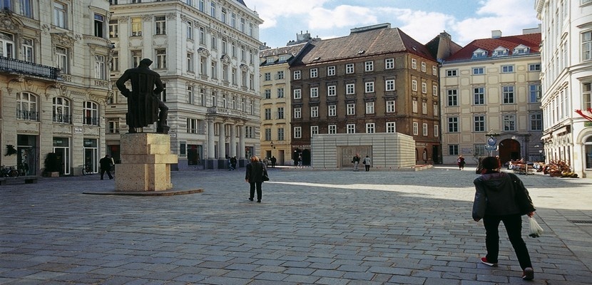 La Judenplatz, ancien coeur de la vie juive viennoise (photo André Degon)