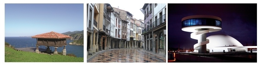 Grenier à grains, un quartier d'Avilès, Centre Oscar Niemeyer  (photos  Infoasturias)