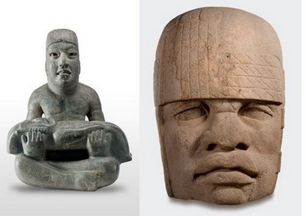 De gauche à droite - Señor de las limas.Site de Las Limas, État du Veracruz, Mexique et Tête monumentale 4. Site de Las Limas, État du Veracruz, Mexique @ Les Olmèques et les cultures du Golfe du Mexique. Au Musée du Quai Branly-Jacques Chirac De gauche à droite - Señor de las limas.Site de Las Limas, État du Veracruz, Mexique et Tête monumentale 4. Site de Las Limas, État du Veracruz, Mexique @ Les Olmèques et les cultures du Golfe du Mexique. Au Musée du Quai Branly-Jacques Chirac