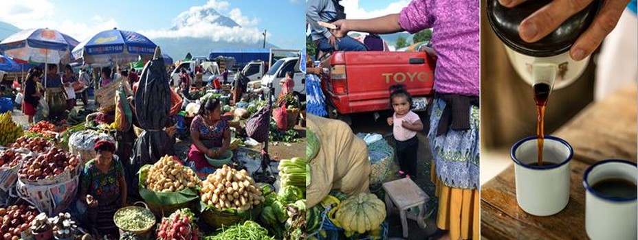 Scènes de marché dans la ville d'Antigua Guatemala @ David Raynal