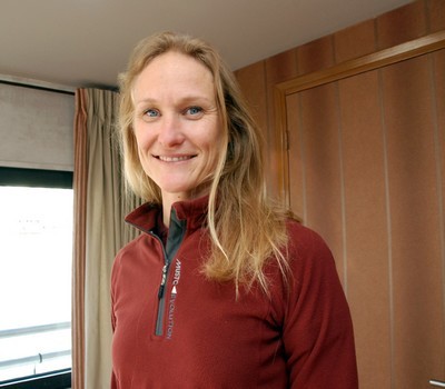 Christin Songe Moller, l'unique femme de la Transat est Norvégienne. Crédit photo : David Raynal