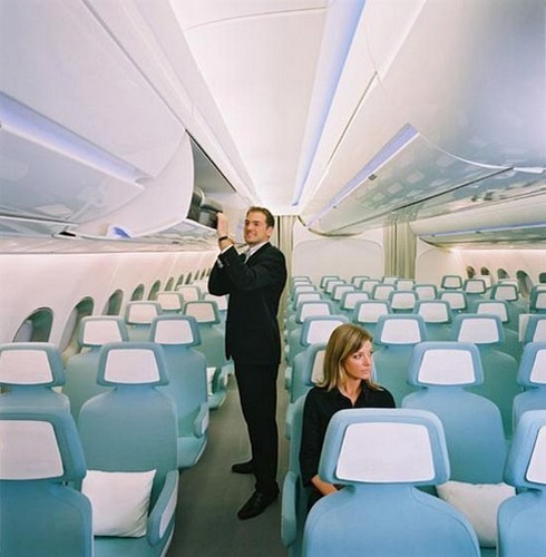 Intérieur Cabine Eco de l'A 350 (Photo D.R.) Intérieur Cabine Eco de l'A 350 (Photo D.R.)