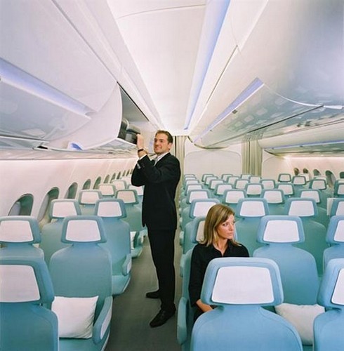 Intérieur Cabine Eco de l'A 350 (Photo D.R.)