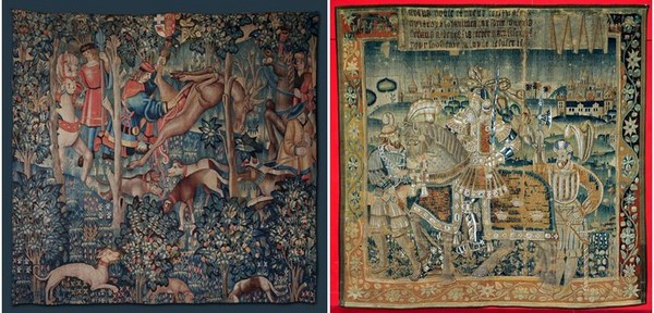 De gauche à droite : Scène de chasse. La curée @ JM Laugery et Les Preux Chevaliers ici le roi Arthur Léonard de Serres De gauche à droite : Scène de chasse. La curée @ JM Laugery et Les Preux Chevaliers ici le roi Arthur Léonard de Serres