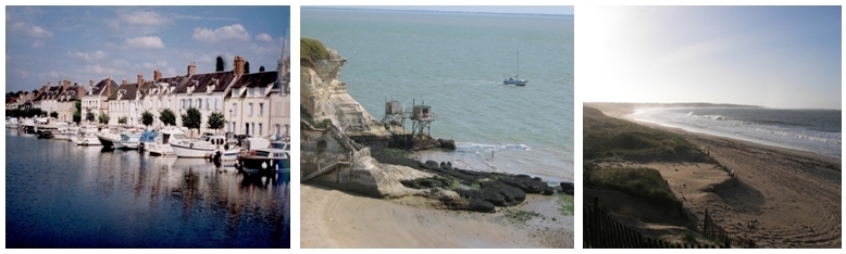 1/Port de Briare, le Canal (Photo CCI du Loiret) 2/ Meschers sur Gironde (Photo Mairie de Meschers) 3 /Plage de Saint-Denis d'Oléron (Photo Dominique Abit)