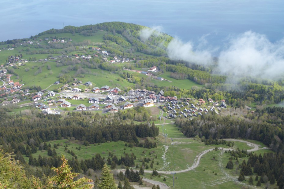 Vue sur le Léman du haut de la télécabine @. C.Gary