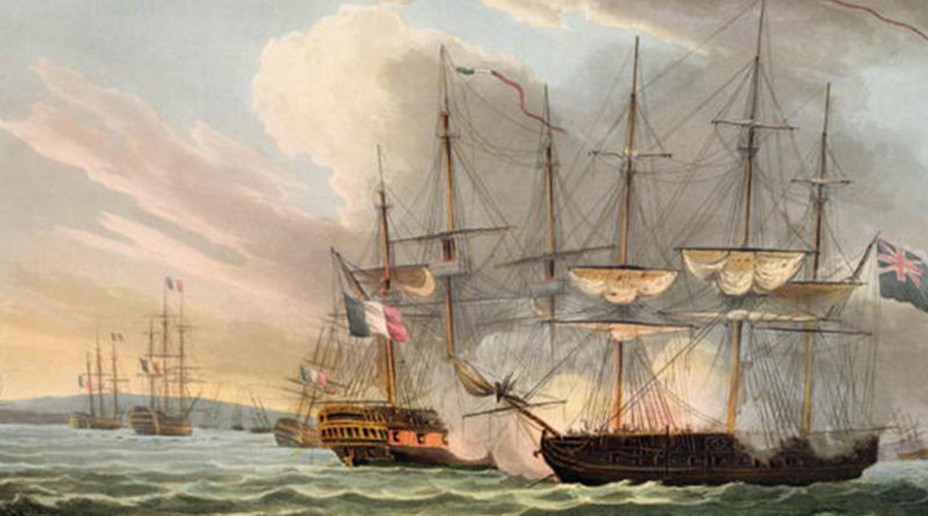 Destruction de la flotte française dans la rade des Basques - Thomas Whitcombe