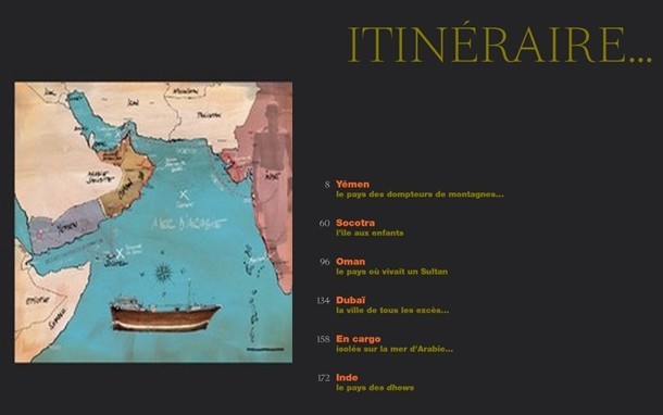 Carte de l'itinéraire de ce carnet de voyage (photo DR) Carte de l'itinéraire de ce carnet de voyage (photo DR)