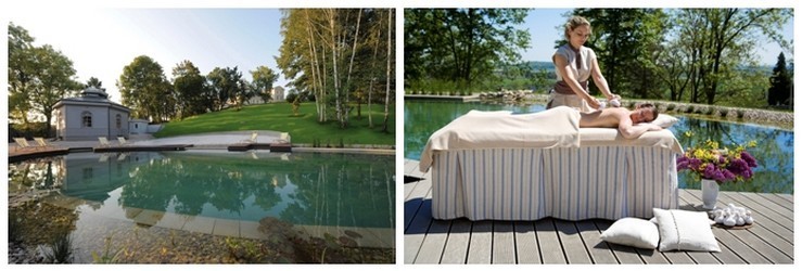 Spa, sauna, lac, jacuzzi en plein air, tout est relié pour permettre de profiter au mieux et en toute saison des bienfaits que prodigue la nature.(Photos DR) Spa, sauna, lac, jacuzzi en plein air, tout est relié pour permettre de profiter au mieux et en toute saison des bienfaits que prodigue la nature.(Photos DR)