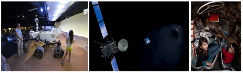 1/- EXPLOREZ MARS avec le robot martien CURIOSITY en taille réelle et mobile, une exclusivité de la Cité de l’espace (en partenariat avec le CNES) ©Cité de l'espace 2/ ROSETTA : La Cité de l’espace présentera en 2014 l’épopée de la Sonde astronomique Rosetta partie pour un voyage de 10 ans à destination d’une comète ©ESA 3/ - Vaisseau SOYOUZ en taille réelle pour s’installer dans un véritable vaisseau comme un cosmonaute ©Cité de l'espace 1/- EXPLOREZ MARS avec le robot martien CURIOSITY en taille réelle et mobile, une exclusivité de la Cité de l’espace (en partenariat avec le CNES) ©Cité de l'espace 2/ ROSETTA : La Cité de l’espace présentera en 2014 l’épopée de la Sonde astronomique Rosetta partie pour un voyage de 10 ans à destination d’une comète ©ESA 3/ - Vaisseau SOYOUZ en taille réelle pour s’installer dans un véritable vaisseau comme un cosmonaute ©Cité de l'espace