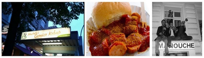 1/ Enseigne du Mustafa's Kebab 2/ Photo du plat le currywurst 3/ Soirée Jazz à la crêperie Manouche (Photos DR) 1/ Enseigne du Mustafa's Kebab 2/ Photo du plat le currywurst 3/ Soirée Jazz à la crêperie Manouche (Photos DR)
