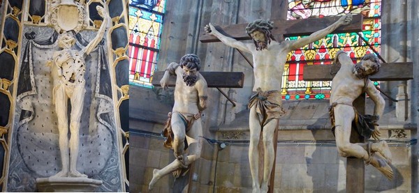 1/ Bar le Duc Ligier Richier Le transi Eglise Saint Etienne @  C.Garyj. 2/ Bar le Duc Calvaire de Ligier Richier @ C.Gary