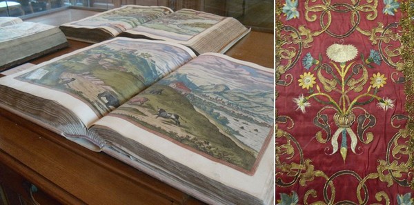 1/  Bibliothèque Bénédictine @ MeuseAttractivité. 2/  St Mihiel Musée d'Art sacré. Exposition De Soie et d'or @. C.Gary 1/  Bibliothèque Bénédictine @ MeuseAttractivité. 2/  St Mihiel Musée d'Art sacré. Exposition De Soie et d'or @. C.Gary