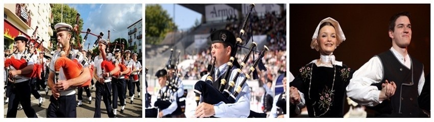 La Grande Parade des nations celtes est un moment unique et inoubliable qui réunit 3.500 artistes en costumes traditionnels, danseurs, musiciens, bagadoù, cercles, pipe bands, groupes de danzas et bandas de gaita, venus de tous les pays celtes .(Photos David Raynal)