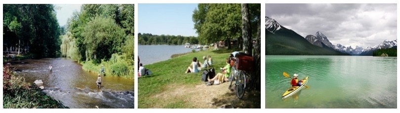 Différentes vues de la région des Alpes Mancelles. Mais le monde regorge d'endroits aussi sereins pour pêcher, se détendre, faire du vélo, de l'escalade, du canoë- kayak et camper en toute sécurité. Pour le matériel Campz saura répondre à vos attentes (Photos DR)