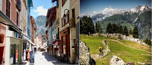 Rue commerçante de Bourg Saint Maurice @ C.Gary et VTT©MichAEl Kirkman - Les Arcs