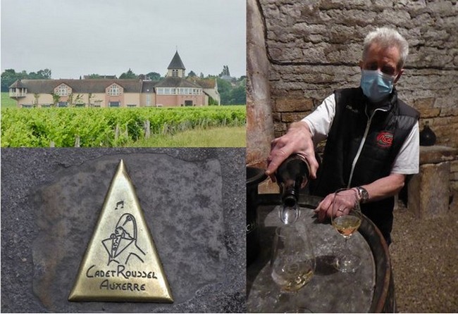 1/Chablis Domaine Brocard  @ dr; 2/Domaine PL & JF Bersan  à Escolives-Sainte-Camille @C.Gary; 3/ Sur la route de Cadet Roussel à Auxerre @ C.Gary 1/Chablis Domaine Brocard  @ dr; 2/Domaine PL & JF Bersan  à Escolives-Sainte-Camille @C.Gary; 3/ Sur la route de Cadet Roussel à Auxerre @ C.Gary
