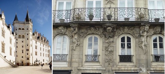 Château des ducs de Bretagne. Nantes © Philippe Piron _ LVAN  et   Anciennes maisons d'armateurs du quartier Feydeau @C.Gary