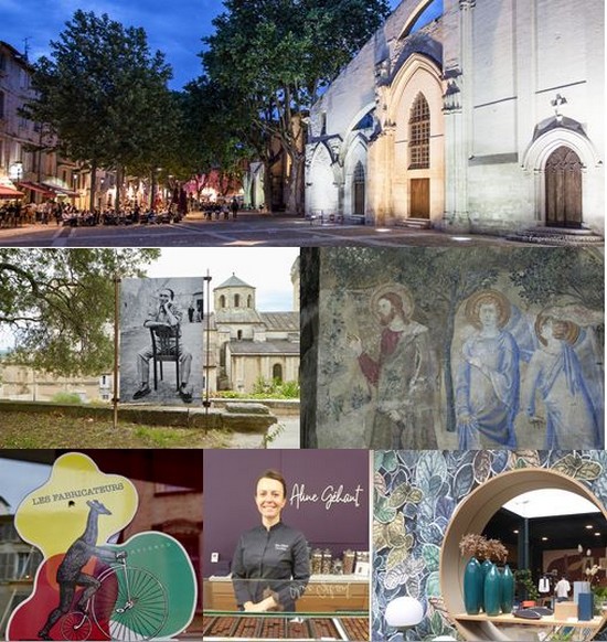 Place des Corps Saints © Frédéric Dahm Empreinte d'Ailleurs; “Côté Jardin“ Exposition Jean Vilar et Avignon au Jardin des Doms@ C.Gary; Palais des Papes Chapelle St-Jean @ Fabrice lepeltier; Logo des Fabricateurs, 17 artisans-créateurs en ville @C.Gary Concept Store de mode et design@ C.Gary.;Aline Géhant, artisan chocolatier. @C.Gary Place des Corps Saints © Frédéric Dahm Empreinte d'Ailleurs; “Côté Jardin“ Exposition Jean Vilar et Avignon au Jardin des Doms@ C.Gary; Palais des Papes Chapelle St-Jean @ Fabrice lepeltier; Logo des Fabricateurs, 17 artisans-créateurs en ville @C.Gary Concept Store de mode et design@ C.Gary.;Aline Géhant, artisan chocolatier. @C.Gary