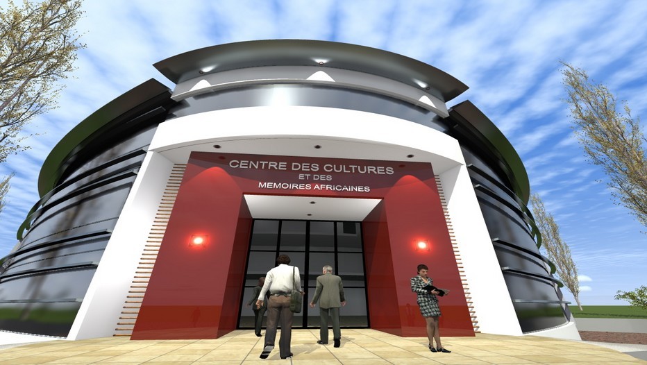 Vue sur l'entrée principale du projet Centre des Cultures et des mémoires africaines en France (photo www.cof-archi.com) Vue sur l'entrée principale du projet Centre des Cultures et des mémoires africaines en France (photo www.cof-archi.com)