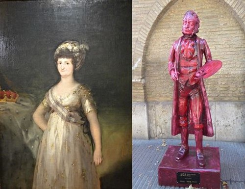 Belle collection, de portraits, en particulier des nobles et de la famille royale dont Goya était peintre officiel @ C.Gary  et  Balade en ville. On y croise Goya ici et là couverts de couleurs chaque fois différentes.@ C.Gary