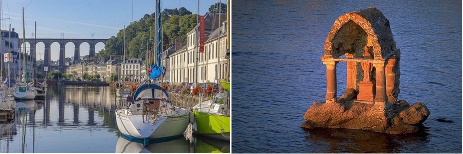 Bretagne vue sur le port de Morlaix @ DR,  Oratorium Saint Guirec Ploumanach p@Andreas Tille