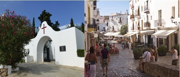 A l’intérieur, on découvre des villages tranquilles comme Puig de Misa ou Santa Eularia del Riu, et En bas vous attend le quartier des restaurants, des terrasses et du marché. (Crédit photo Catherine Gary)