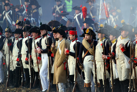 Austerlitz Reconstitution de la bataille sur l'emplacement du champ de bataille Bitvy @ DR