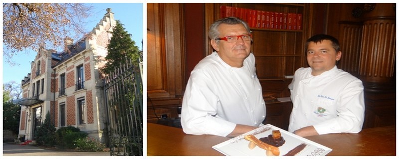 De gauche à droite : Entrée principale du restaurant les "Ducs de Lorraine" et  Claude Obriot et Stéphane Ringer les  virtuoses du piano des "Ducs de Lorraine " (Crédit photos Bertrand Munier)