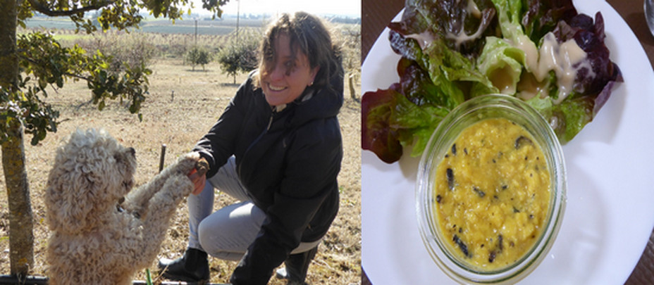 Le cavage de la truffe avec Karine Boissieux et son petit chien complice.@ C.Gary et Oeufs brouillés à la truffe chez Karine et Franck. Les recettes les plus simples sont souvent les meilleures.@ C.Gary Le cavage de la truffe avec Karine Boissieux et son petit chien complice.@ C.Gary et Oeufs brouillés à la truffe chez Karine et Franck. Les recettes les plus simples sont souvent les meilleures.@ C.Gary