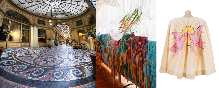 Passages couverts - Galerie Vivienne©Beboy ; Ateliers des Gobelins©Yvan Moreau ;Exposition ©Musée Yves Saint Laurent